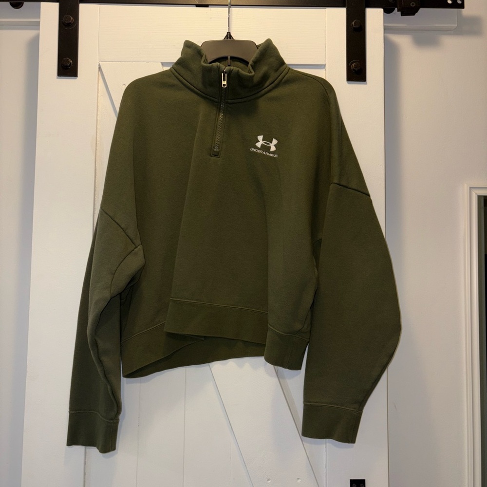 Under Armour Olive Green Half-Zip Pullover